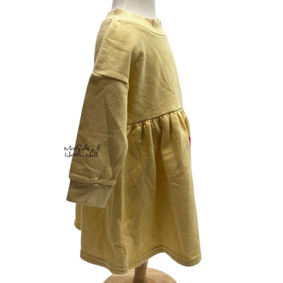 Next NWT 12-18 Months Yellow with Embroidered Flower Babydoll Toddler Dress - Picture 4 of 7